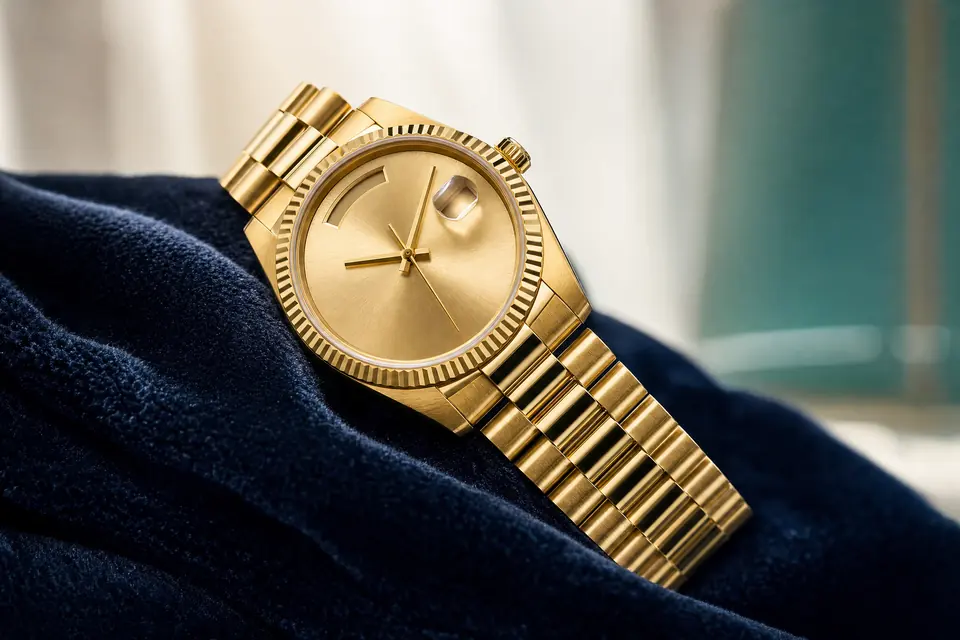 Illustrative photo of a watch in the Day-Date style